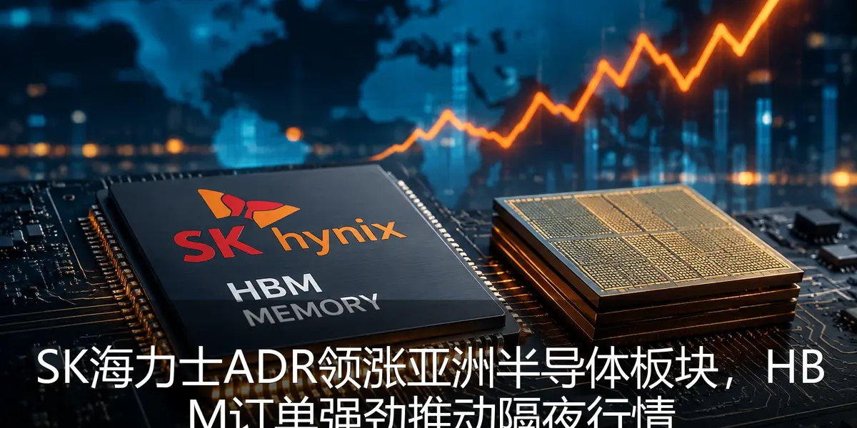 SK海力士ADR领涨亚洲半导体板块，HBM订单强劲推动隔夜行情