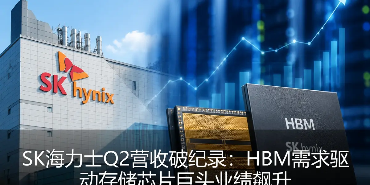 SK海力士Q2营收破纪录：HBM需求驱动存储芯片巨头业绩飙升