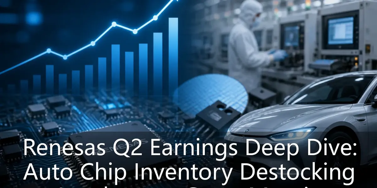 Renesas Q2 Earnings Deep Dive: Auto Chip Inventory Destocking Accelerates, Gross Margin Rebound Signals Inflection Point