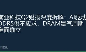 南亚科技Q2财报深度拆解：AI驱动DDR5供不应求，DRAM景气周期全面确立