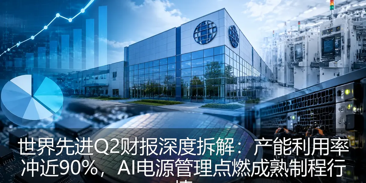 世界先进Q2财报深度拆解：产能利用率冲近90%，AI电源管理点燃成熟制程行情