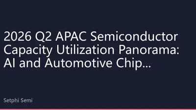 2026 Q2 APAC Semiconductor Capacity Utilization Panorama: AI and Automotive Chips Dual-Driven, Mature Processes Lead Recovery