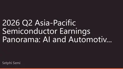 2026 Q2 Asia-Pacific Semiconductor Earnings Panorama: AI and Automotive Chips Dual-Engine Driving, Industry Chain Restructuring