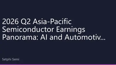 2026 Q2 Asia-Pacific Semiconductor Earnings Panorama: AI and Automotive Chips Dual-Driven, Industry Chain Restructuring