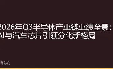 2026年Q3半导体产业链业绩全景：AI与汽车芯片引领分化新格局