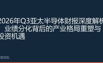 2026年Q3亚太半导体财报深度解析：业绩分化背后的产业格局重塑与投资机遇
