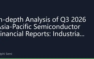 In-depth Analysis of Q3 2026 Asia-Pacific Semiconductor Financial Reports: Industrial Restructuring and Investment Opportunities Behind Performance Diversification