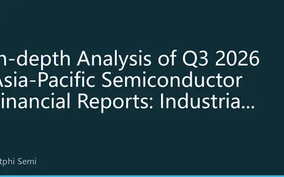 In-depth Analysis of Q3 2026 Asia-Pacific Semiconductor Financial Reports: Industrial Restructuring and Investment Opportunities Behind Performance Divergence