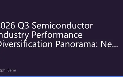 2026 Q3 Semiconductor Industry Performance Diversification Panorama: New Changes in Asian Semiconductors under the Dual-Track Pattern of AI and Mature Processes